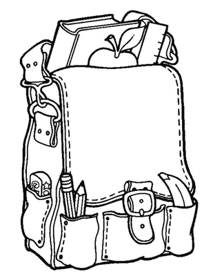 Backpack with school supplies coloring page â free printable pdf from