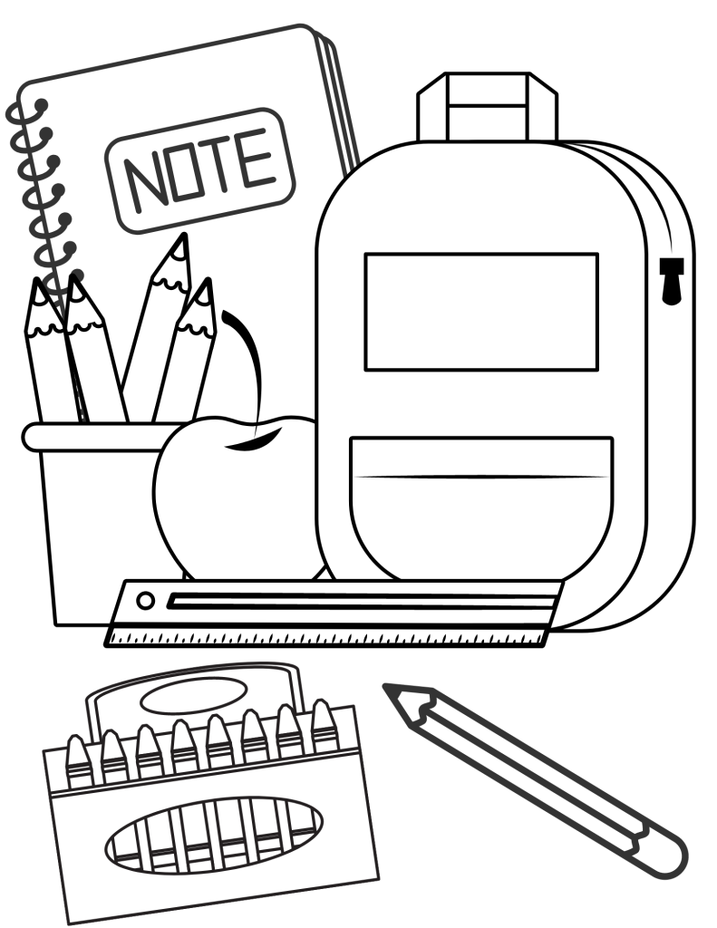 Back to school coloring book