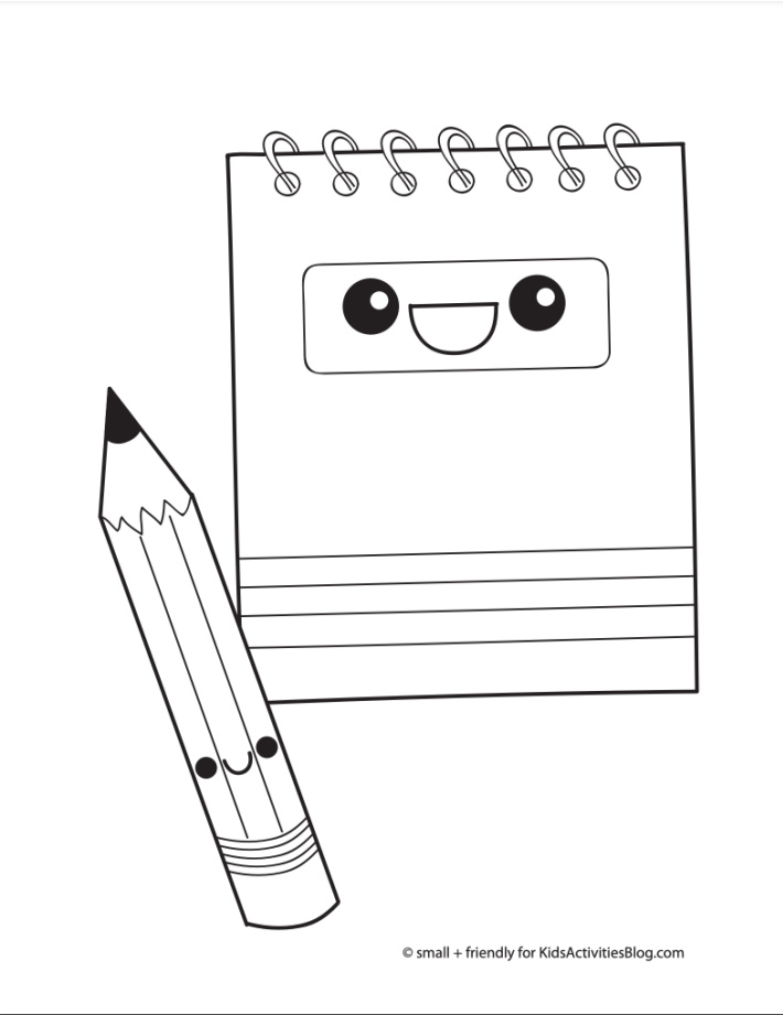 Back to school coloring pages featuring silly school supplies kids activities blog