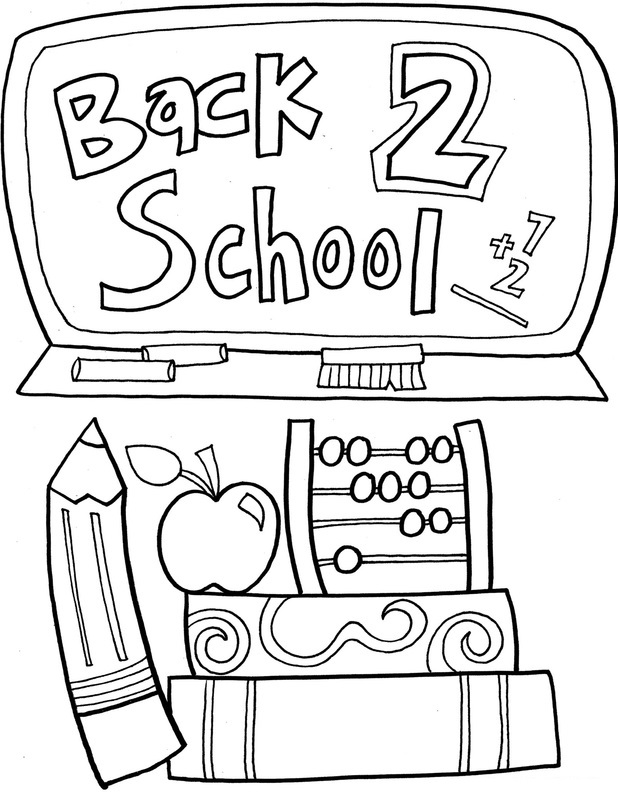 Back to school coloring page