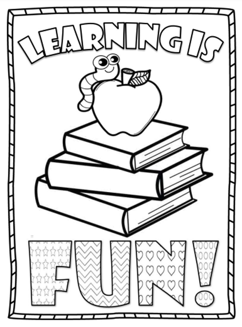 Back to school coloring pages made by teachers