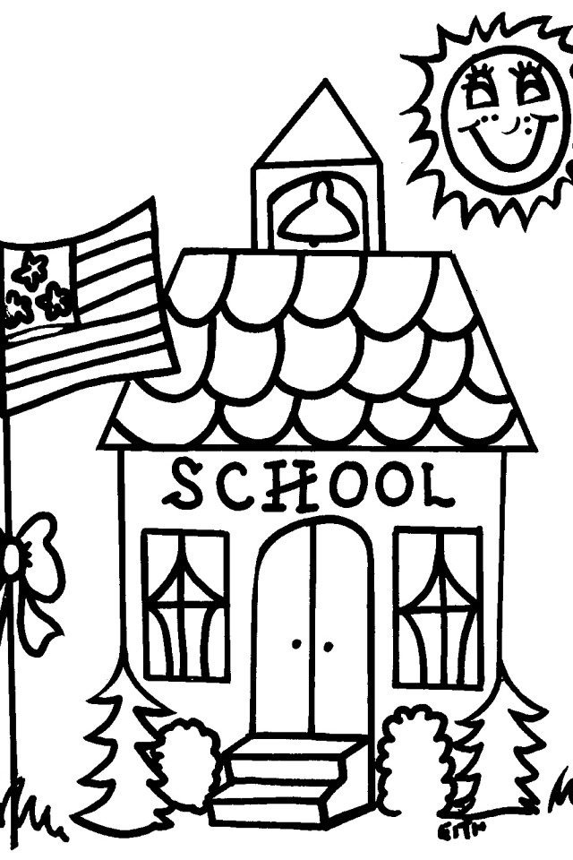 School house to color