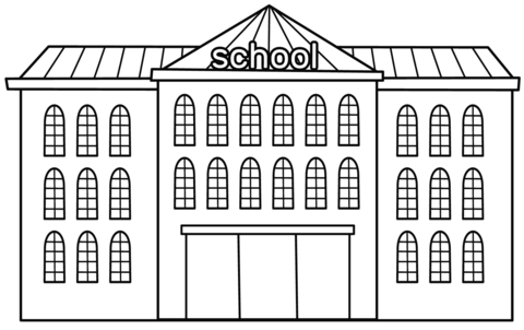 School house coloring page free printable coloring pages