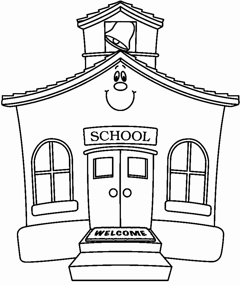 Schoolhouse coloring pages