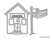 School building coloring pages