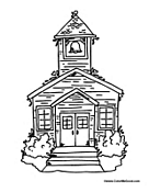 School building coloring pages