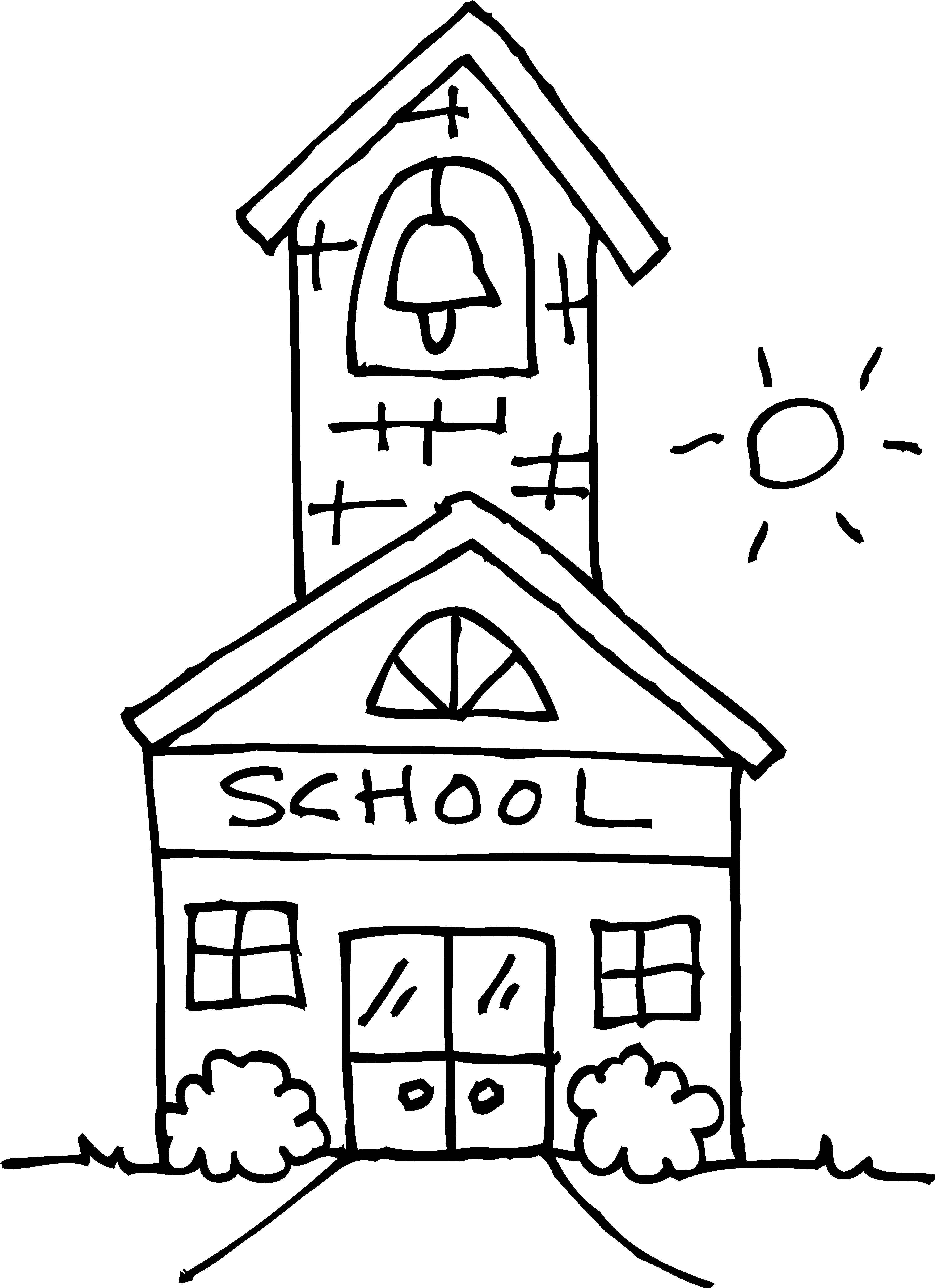 Schoolhouse coloring pages