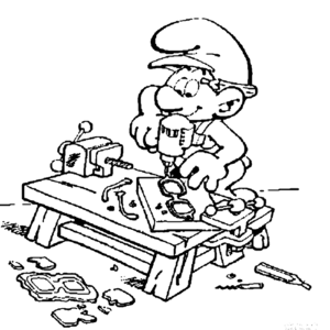 Smurfs coloring pages printable for free download