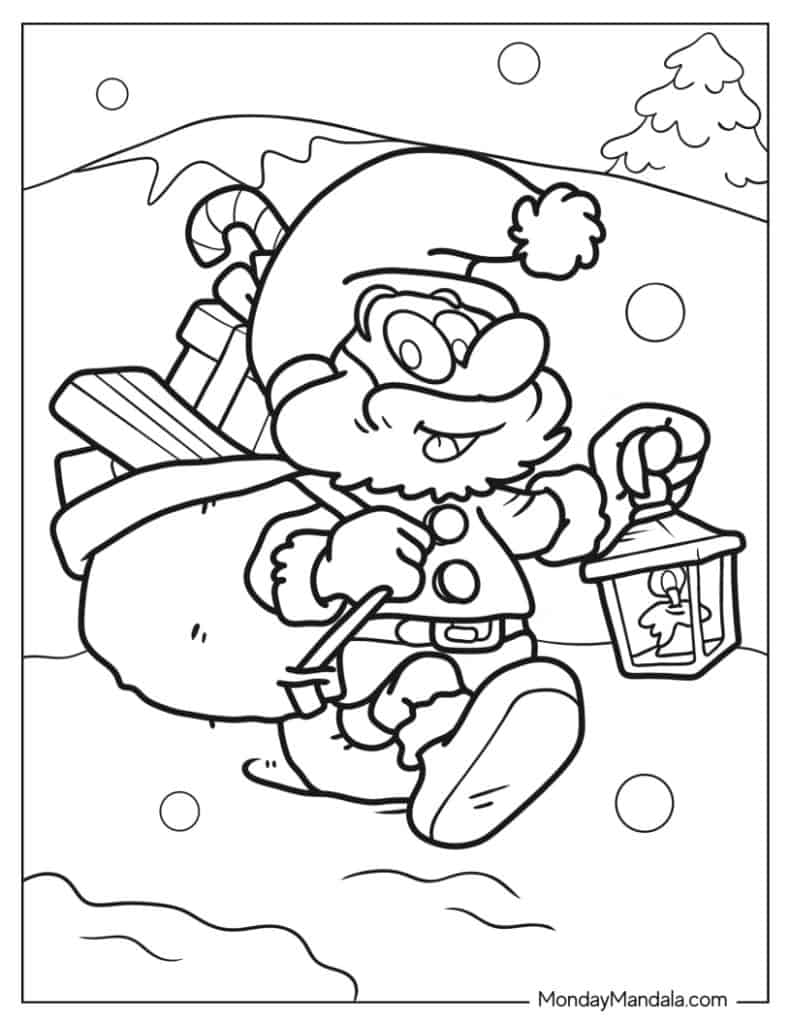 Smurf coloring pages free pdf printables