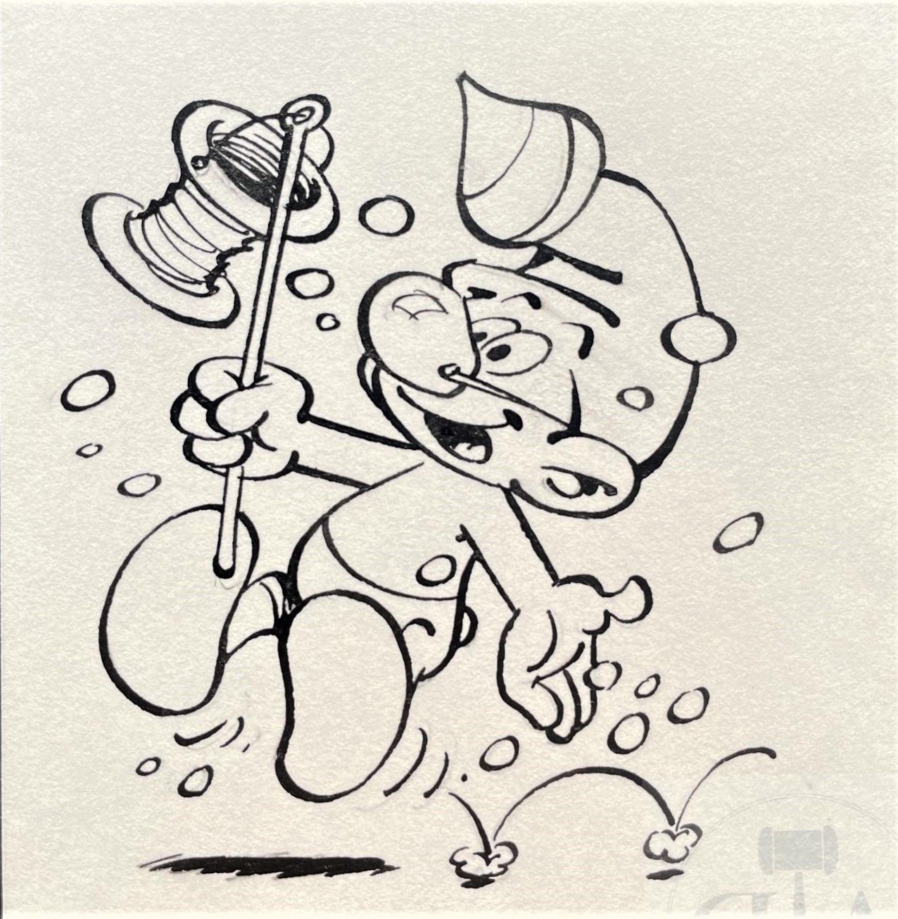 Studio peyothe smurfs original drawing illustrating a â