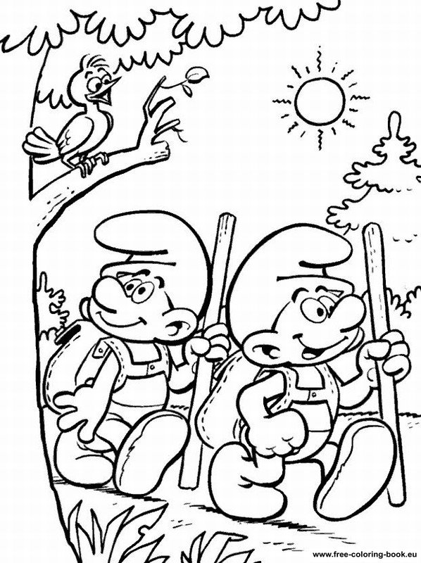 Coloring pages the smurfs