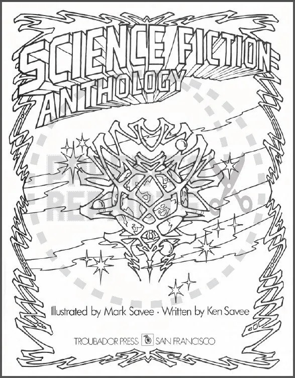 Science fiction anthology coloring book