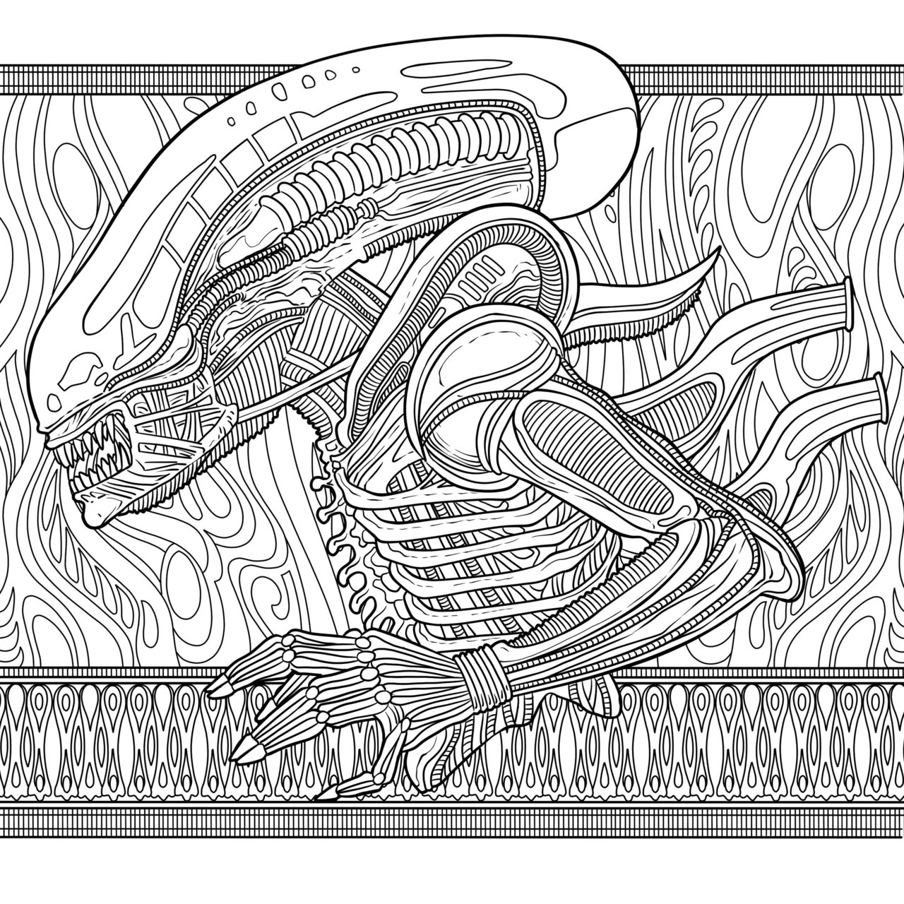 Alien the coloring book features a franchise full of iconic sci