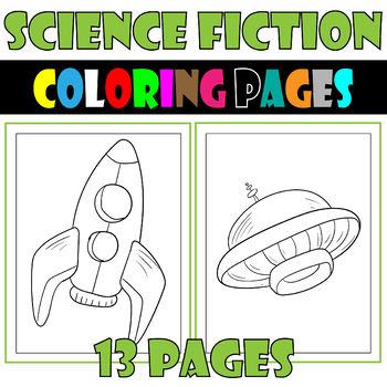 Science fiction day coloring pages space coloring pages tpt