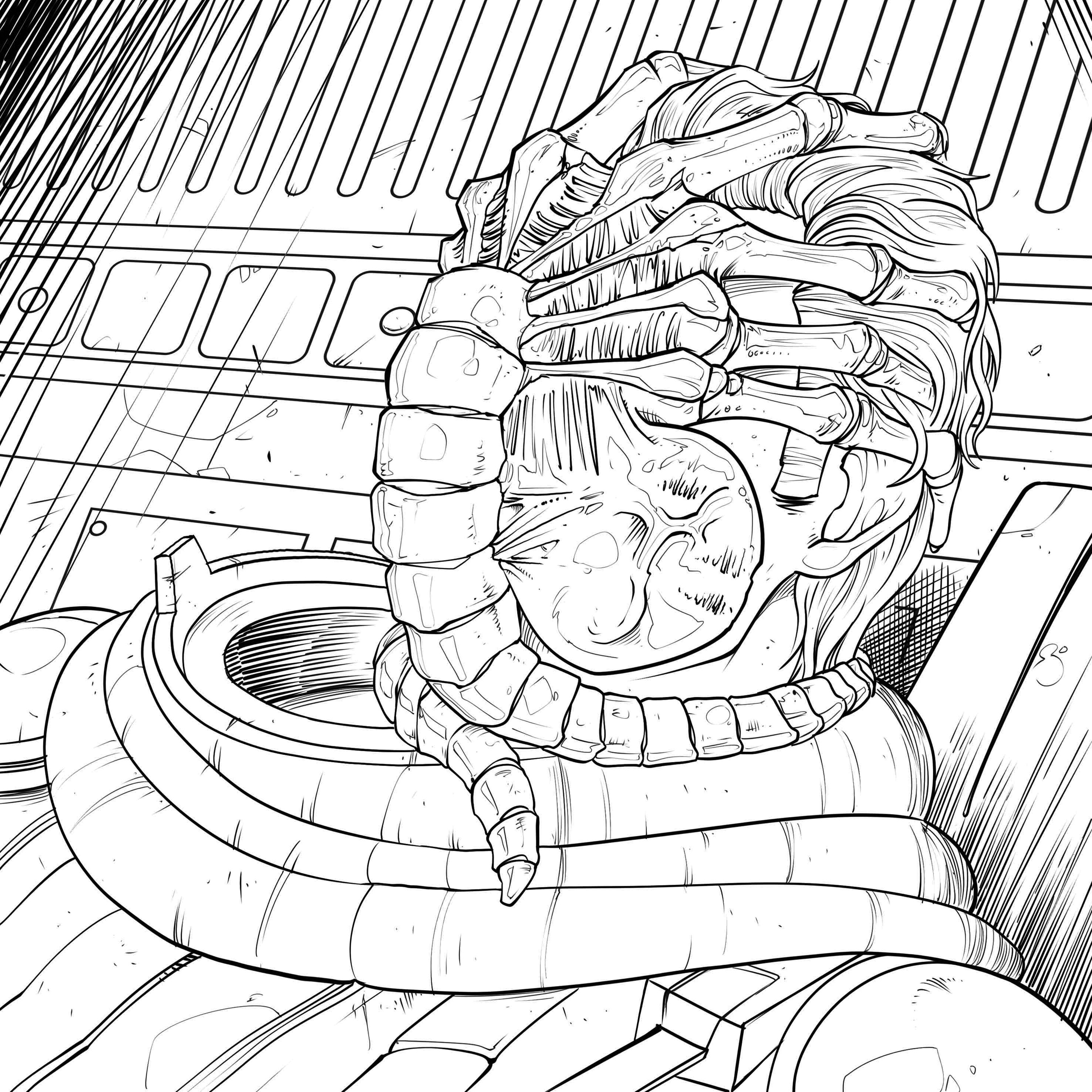 Alien the coloring book features a franchise full of iconic sci