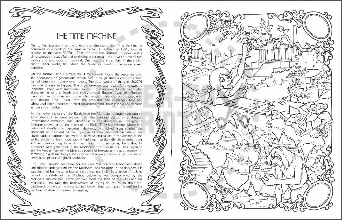 Science fiction anthology coloring book