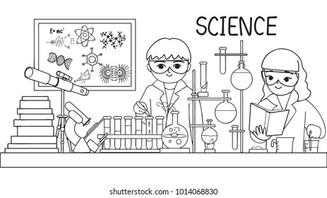 Science coloring page images stock photos d objects vectors