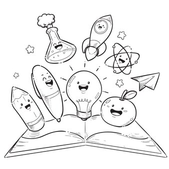 Science coloring page images