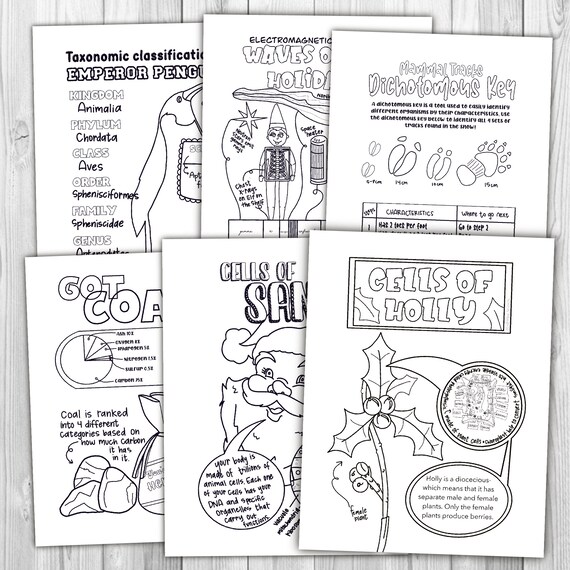 Christmas science coloring pages