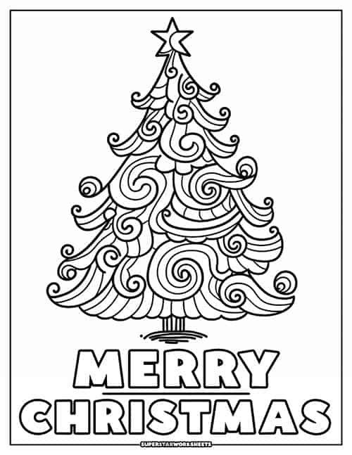 Merry christmas coloring pages