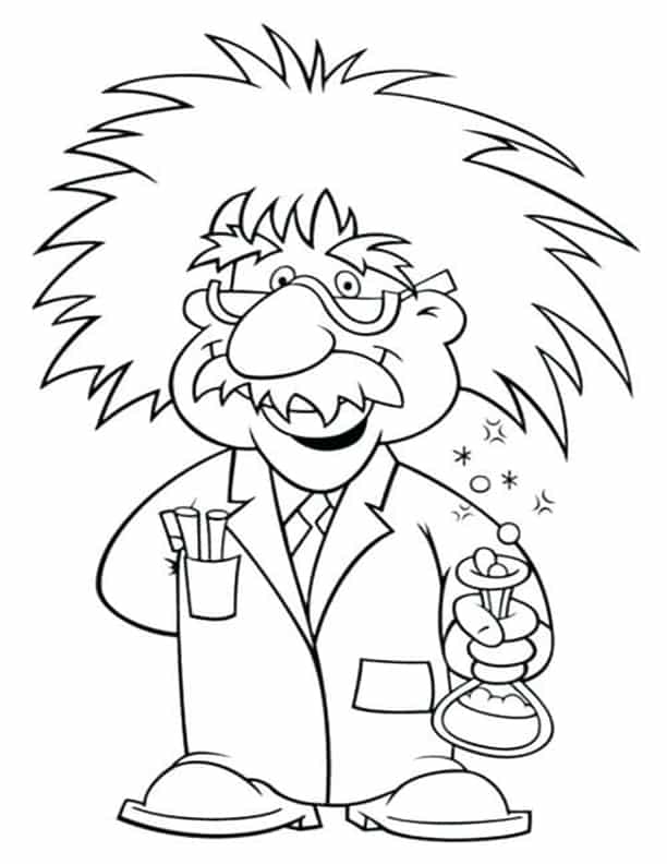 Free easy to print science coloring pages