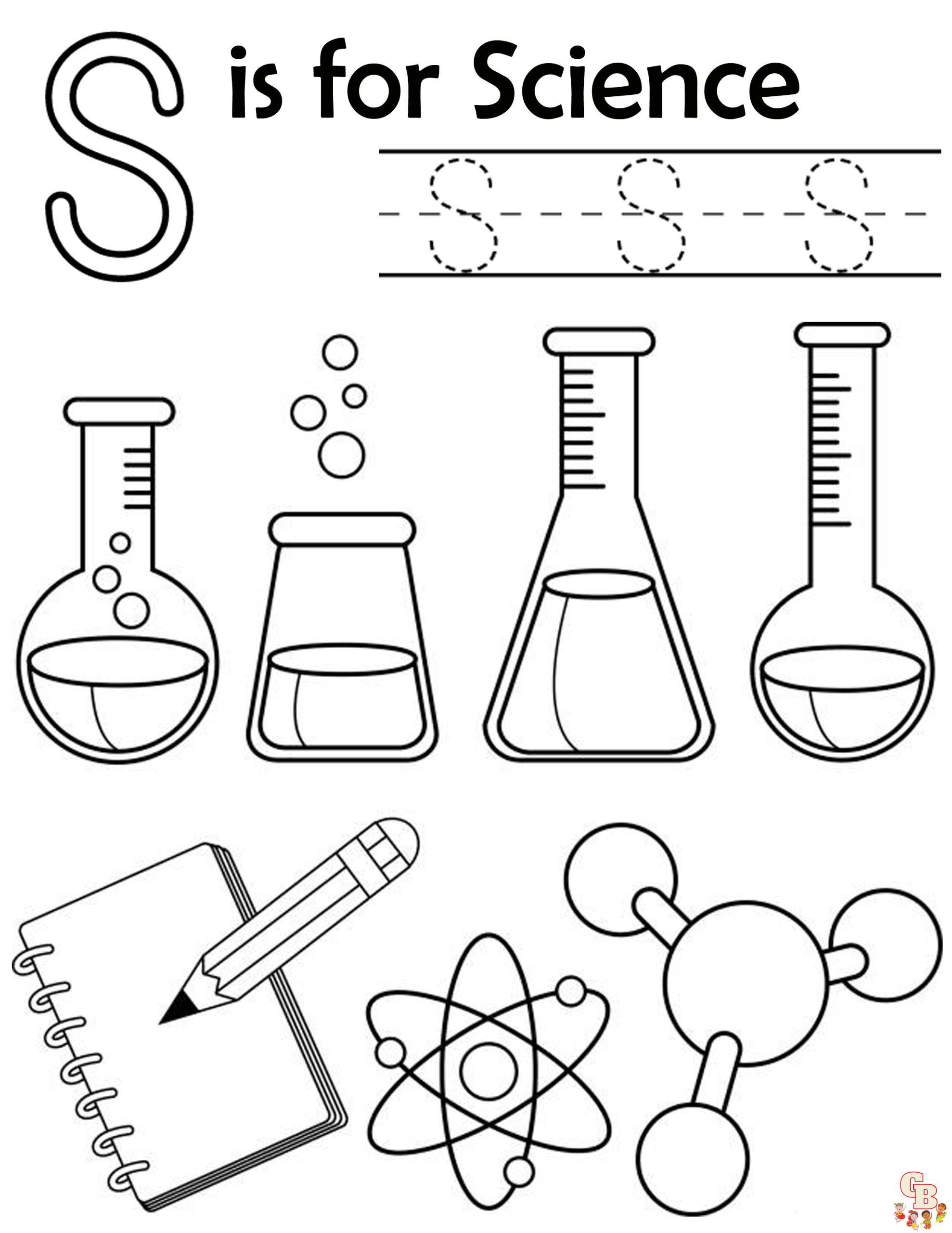 Free science coloring pages for kids