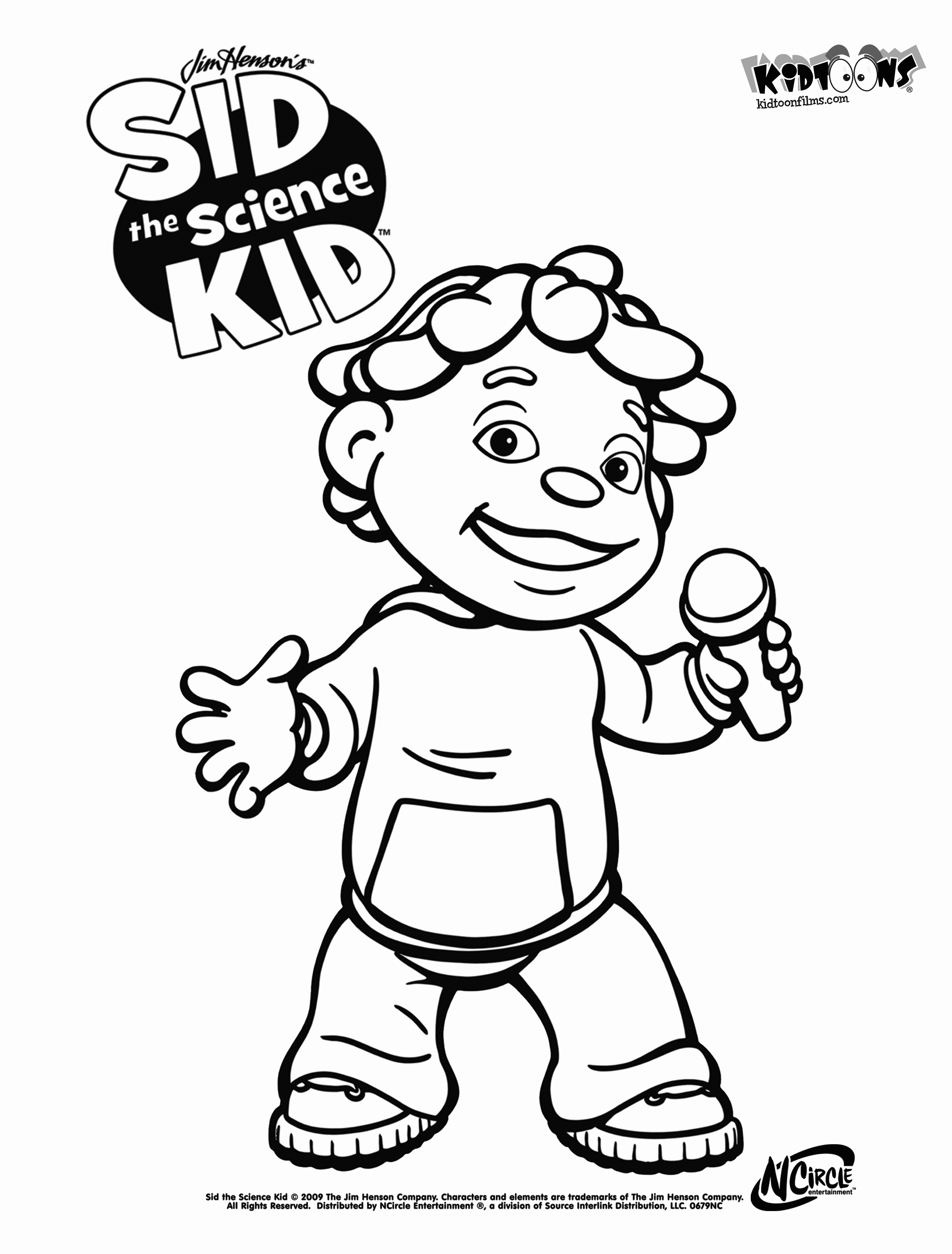 Sid the science kid coloring pages