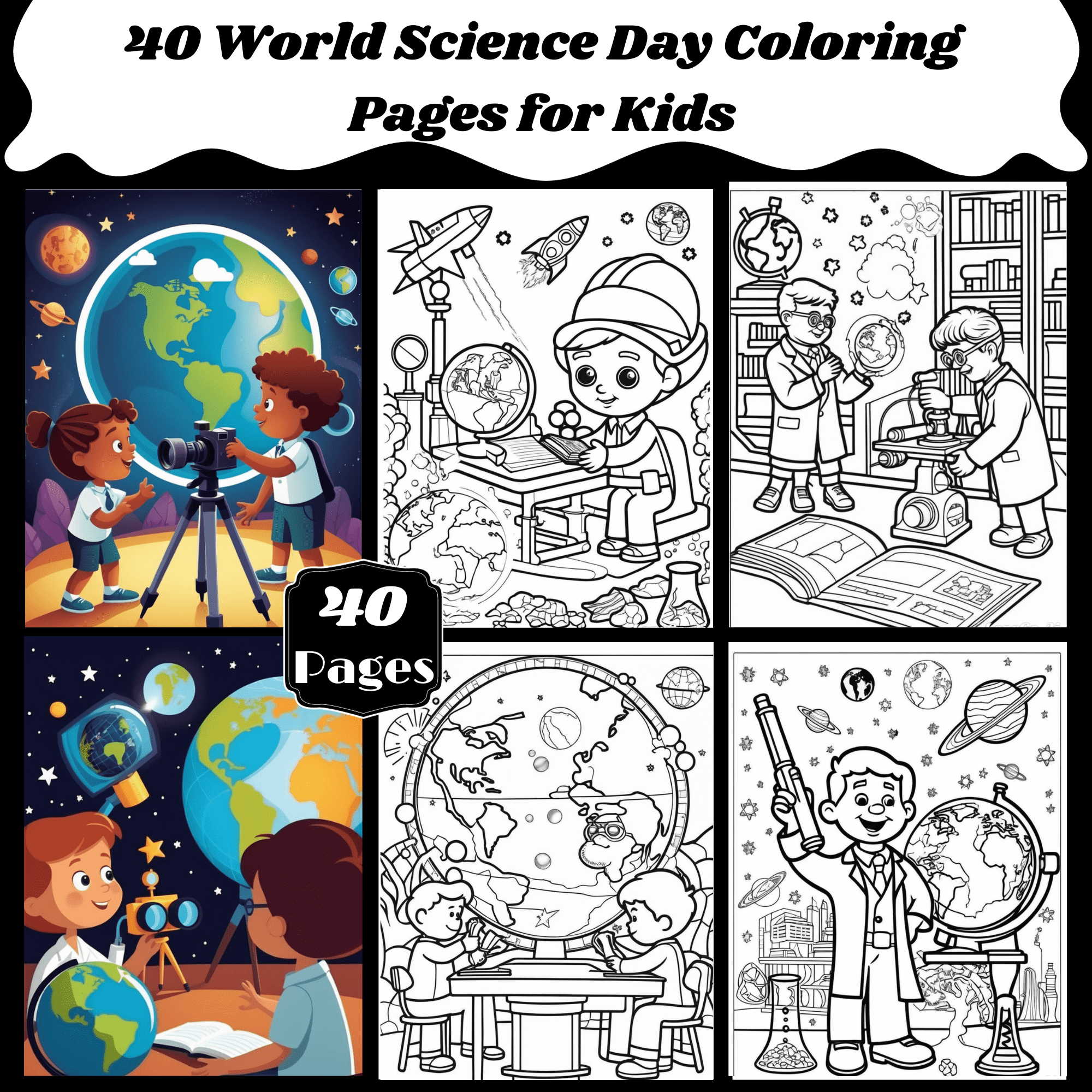 World science day coloring pages for kids made by teachers