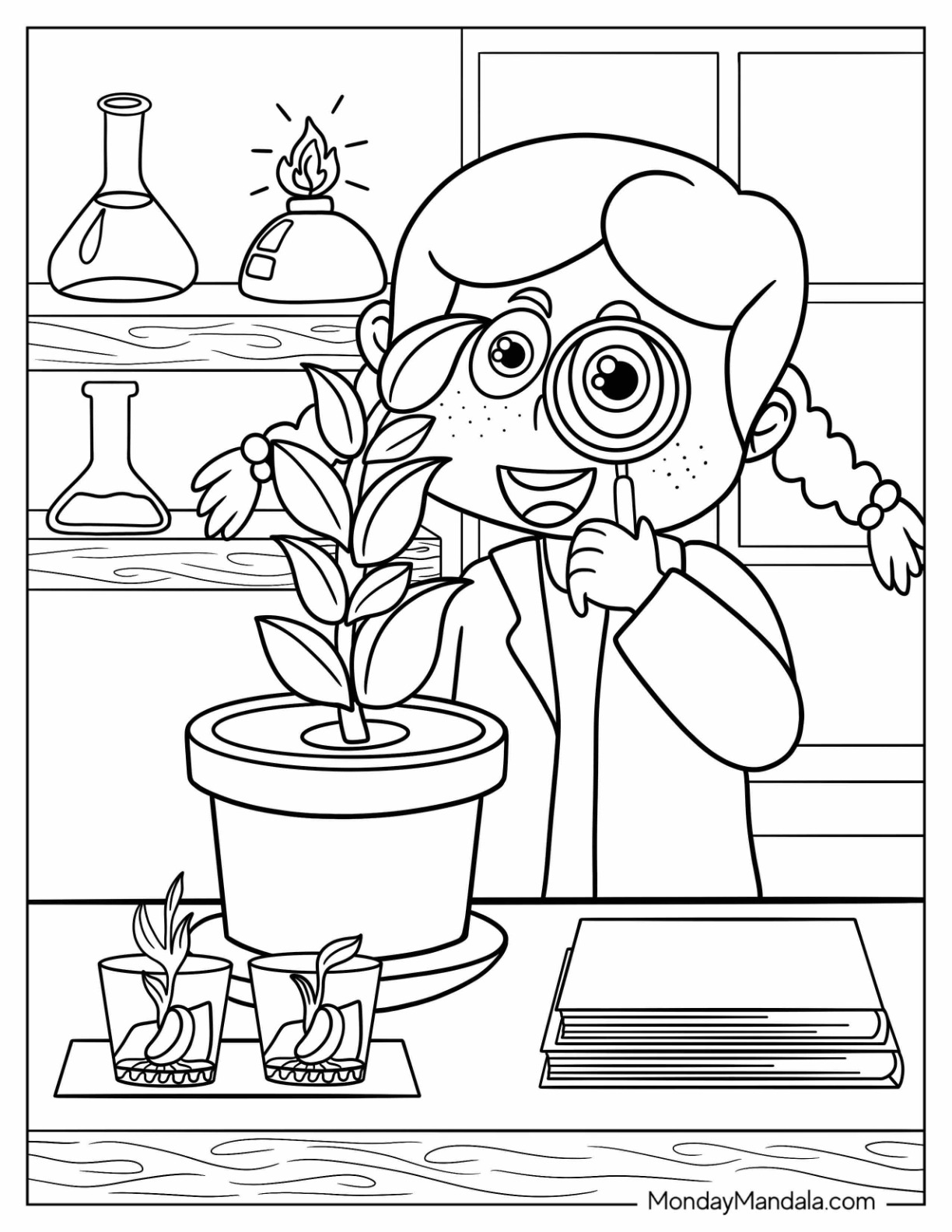 Science coloring pages free pdf printables