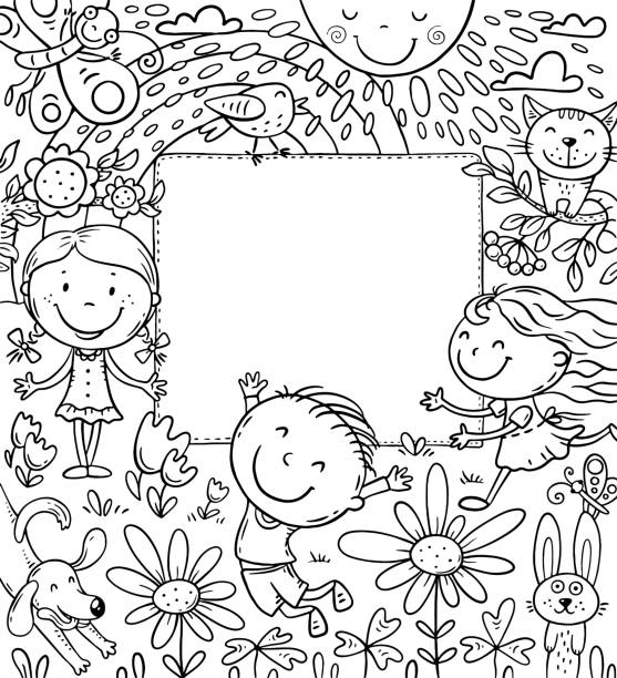 Kids coloring pages stock photos pictures royalty