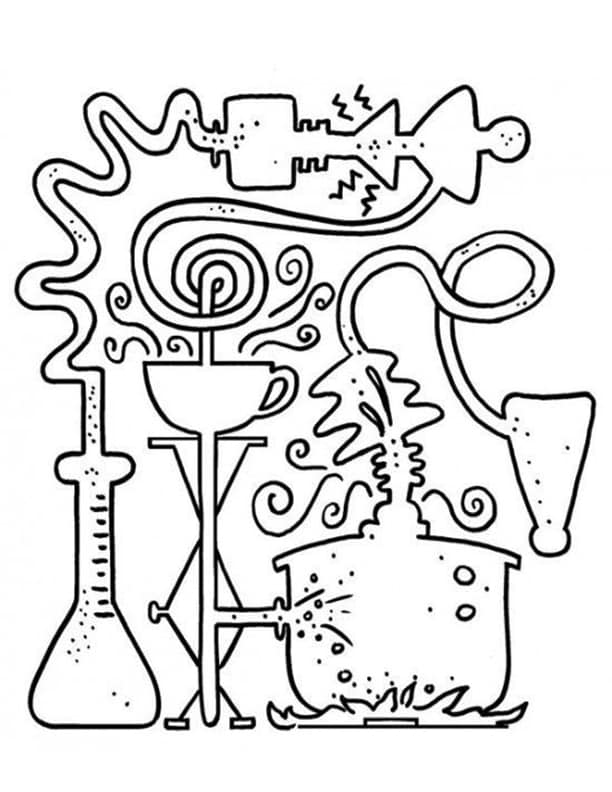 Free easy to print science coloring pages