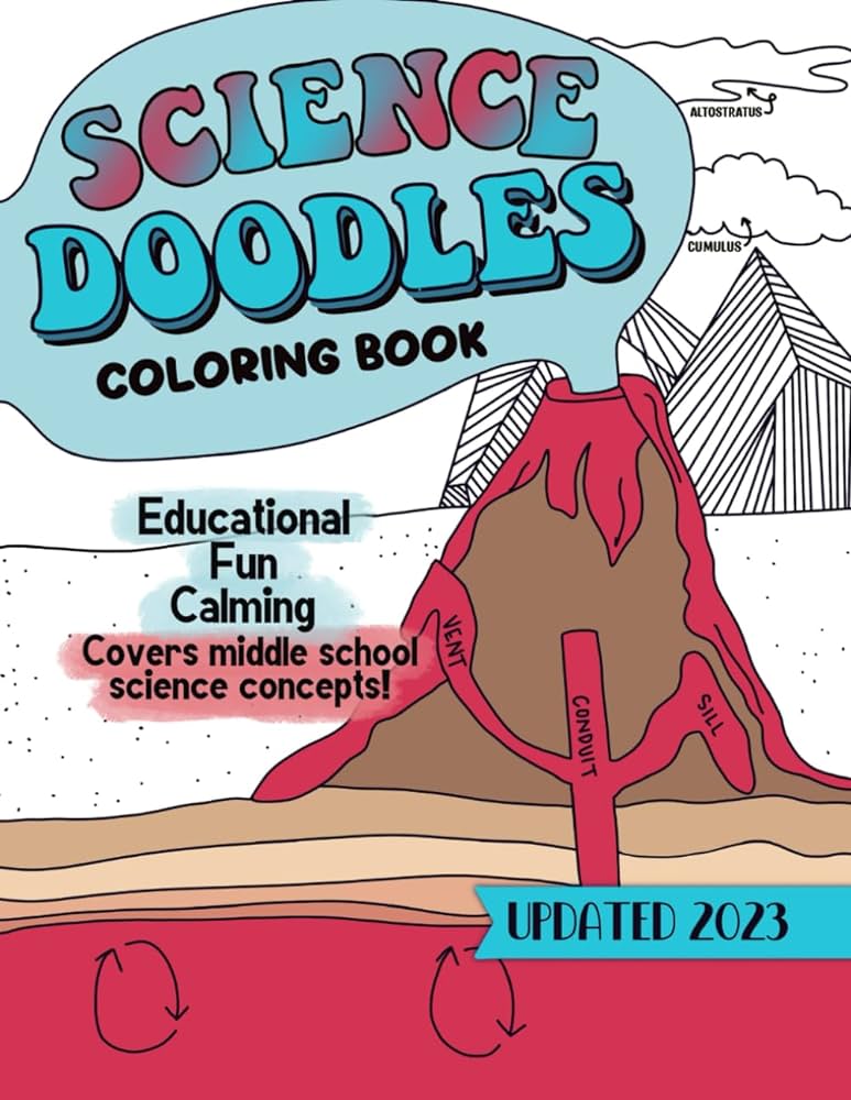 Science doodles coloring book science doodles stem coloring book series saied morgan lea books