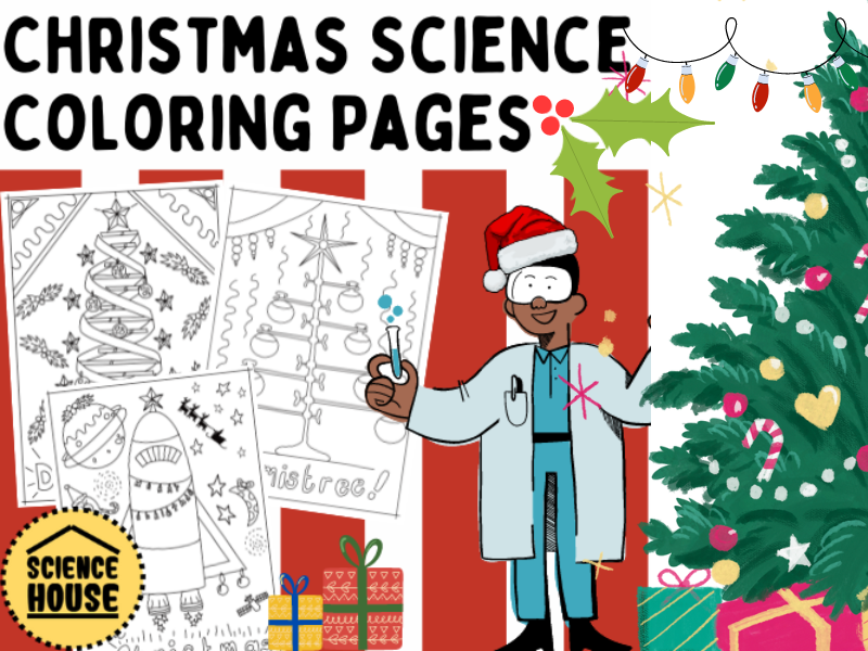 Christmas science activity colouring pages teaching resources