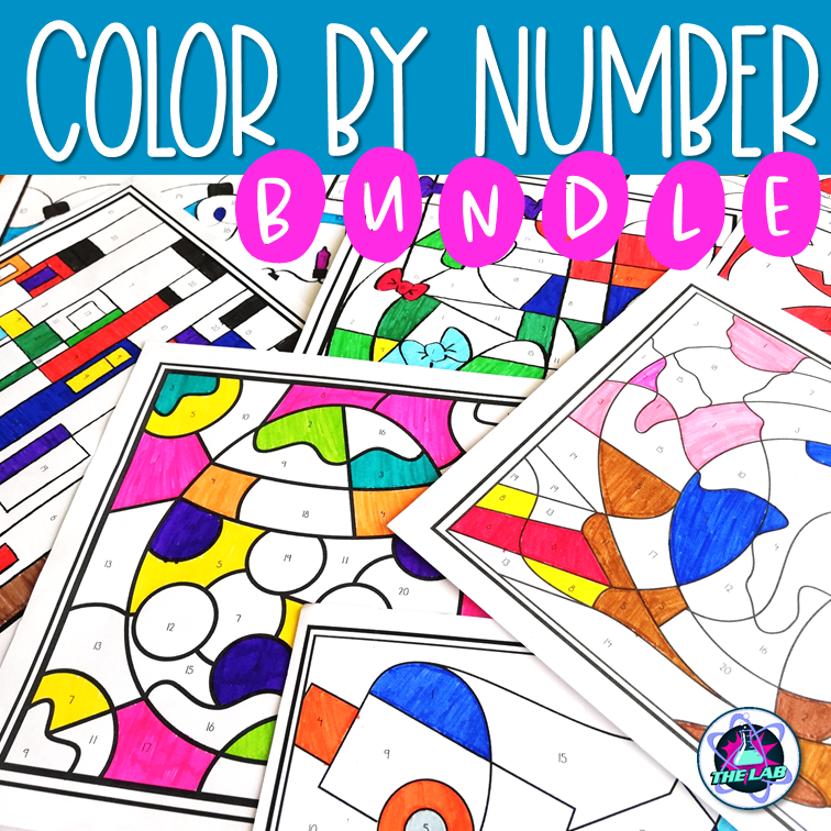 Middle school science review activities bundle color by number