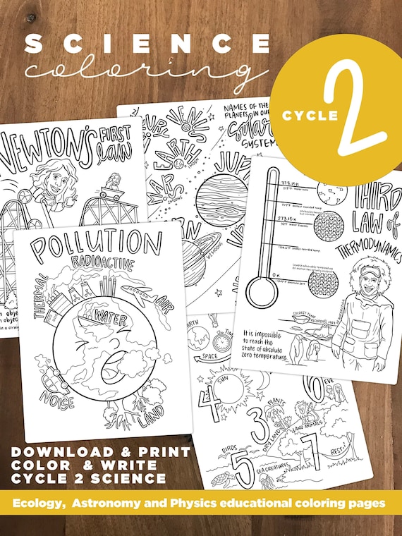 Fresh new look cycle science coloring