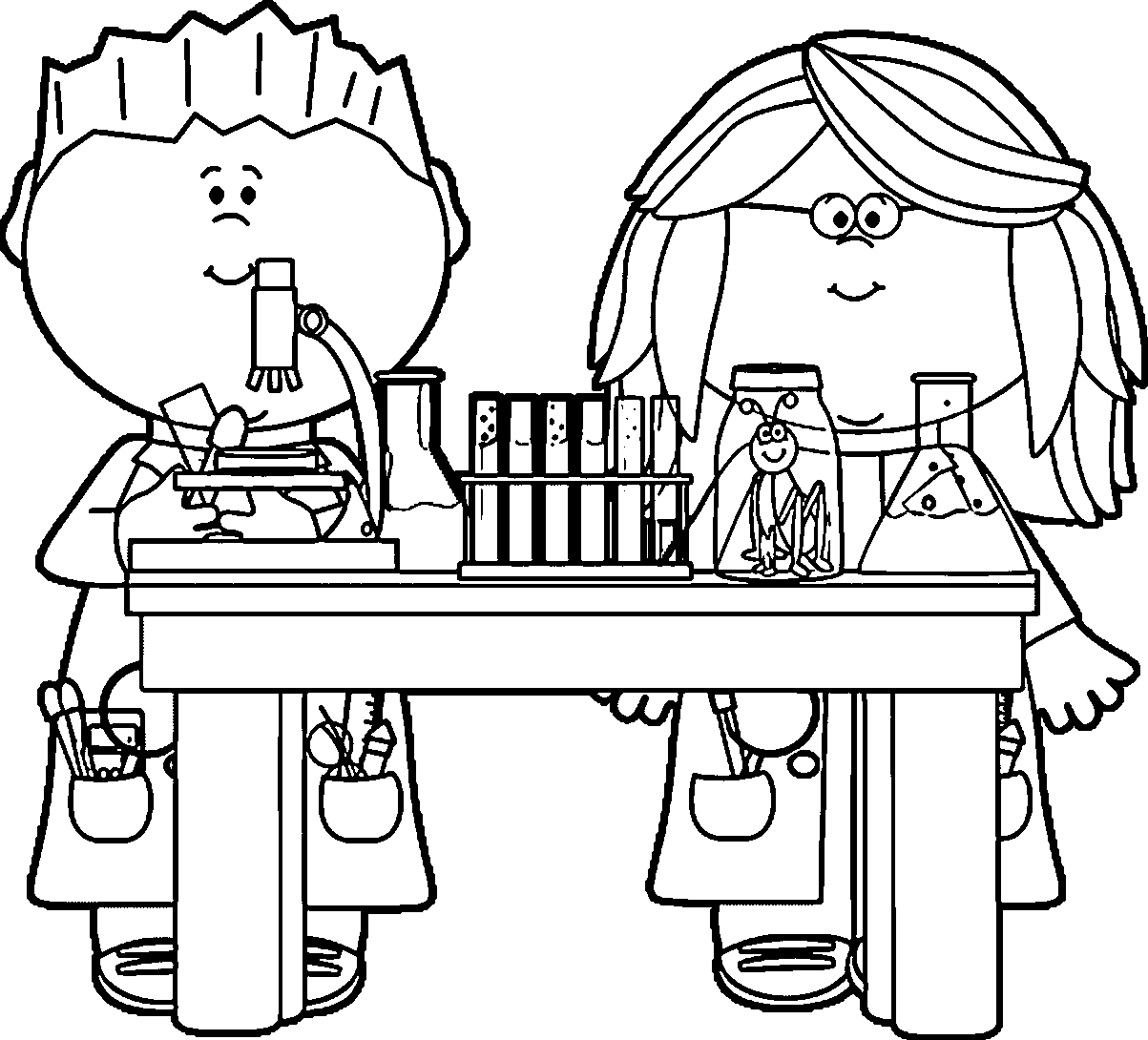 Lets learn with these science coloring pages pdf