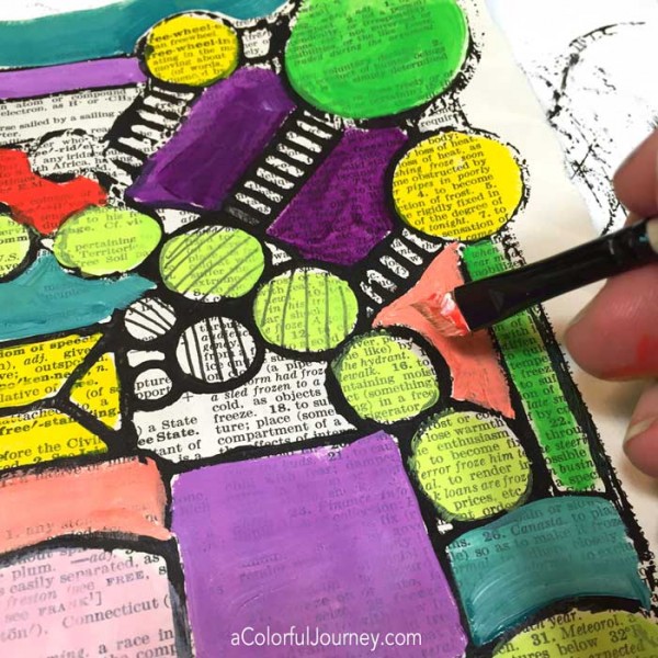 Using a stencil to create your own coloring page