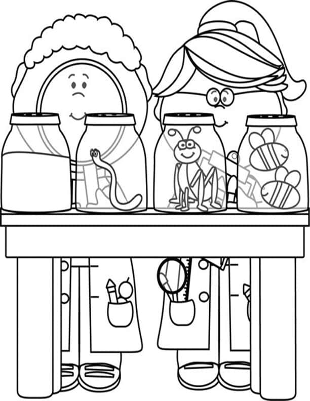 Free easy to print science coloring pages