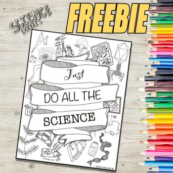 Freebie end of the year science coloring page by spunky science