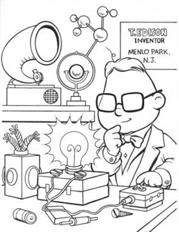 Free easy to print science coloring pages