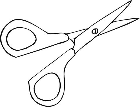 Scissors coloring page coloring pages scissors drawing art school supplies