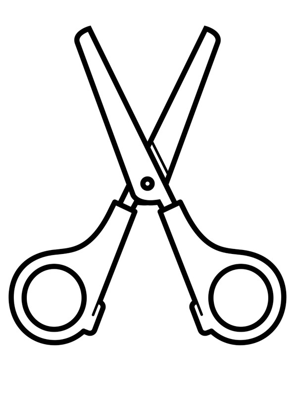 Scissors coloring page