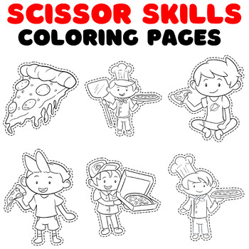 Scissor skills coloring book v by art room