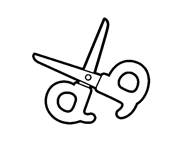 Scissors coloring page