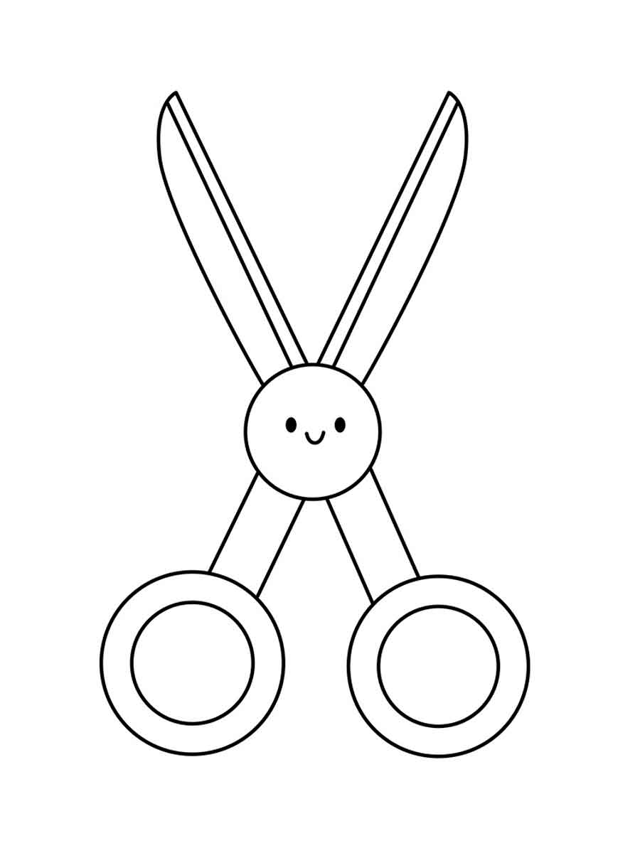 Scissors coloring pages