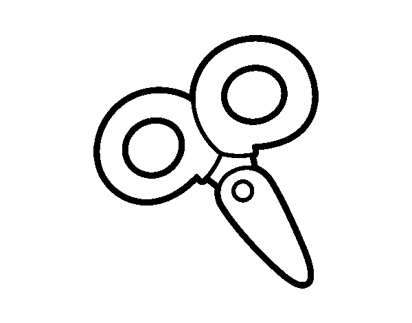 Childrens scissors coloring page