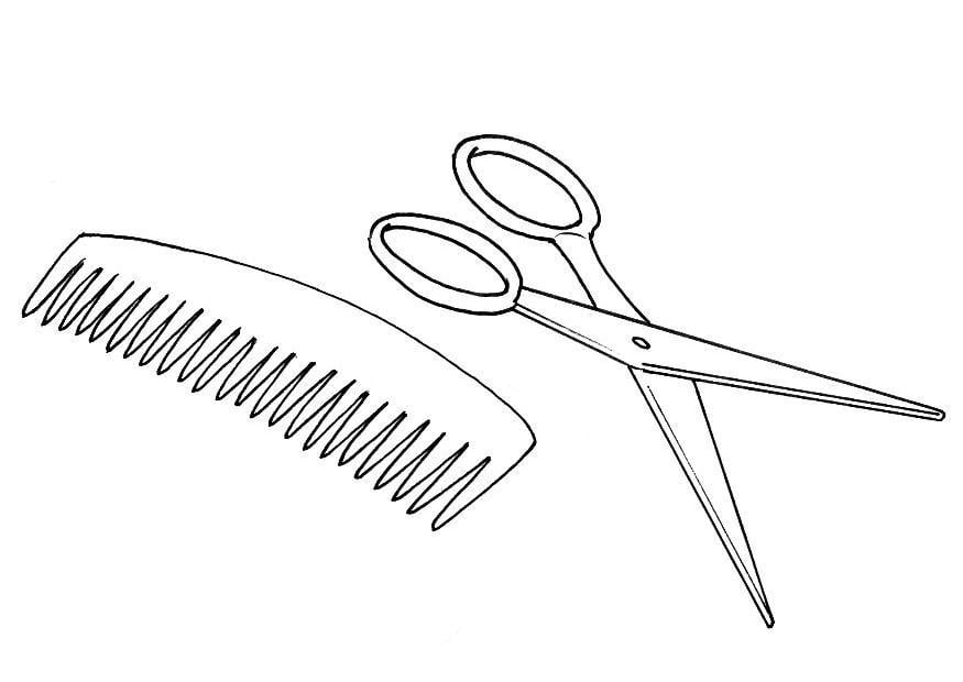 Coloring page scissors b