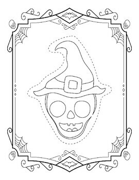 Halloween scissors skills coloring pages by i am your art teacher