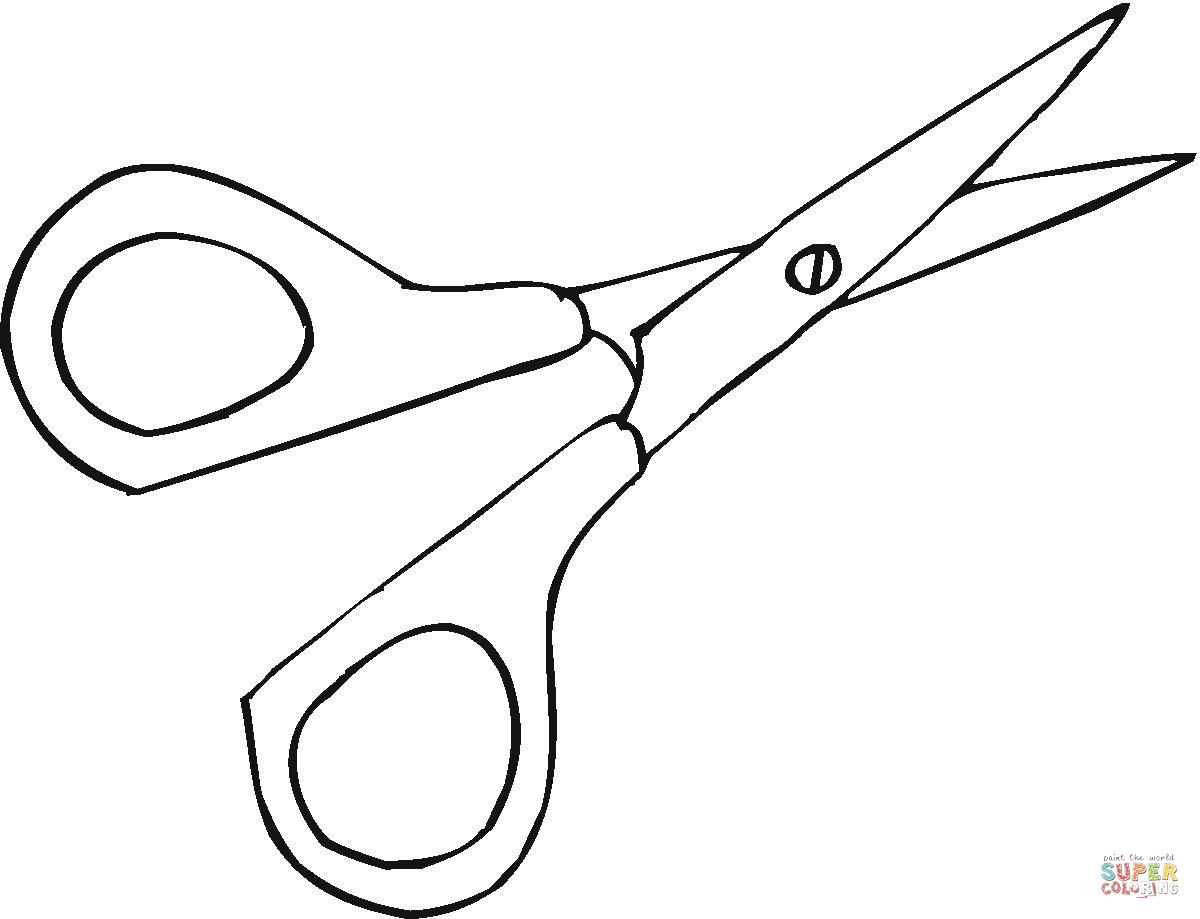 Scissors coloring page coloring pages scissors drawing art school supplies