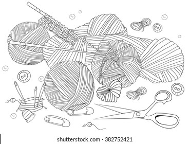 Yarn coloring page images stock photos d objects vectors